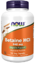 БЕТАИН 648 mg 120 вег.капс. NOW Foods  BETAINE HCL