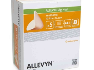 Абсорбираща  защитна превръзка  10,5 см x 13,5 см  ALLEVYN Ag Heel   Absorbent Silver Barrier Dressing 