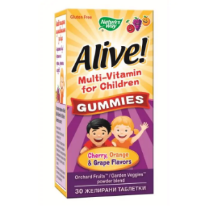 Алайв Мултивитамини за деца  30 желирани табл. Alive Children’s Multi Gummies