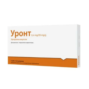 Уронт 0,4 mg/20 mg/g уретрална емулсия x 1  URONT  urethral emulsion