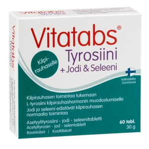 Витатабс тирозин йод и селен 60 табл.  Vitatabs  Tyrosiini  Jodi & Seleeni