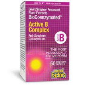 Актив В Комплекс х 60  вег. капс.  Natural Factors BioCoenzymated™  Active B Complex  