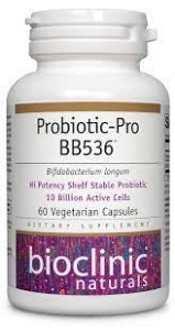 Пробиотик   10 милиарда  активни пробиотици  60 вег.капс.  Bioclinic Naturals  Probiotic-Pro BB536®