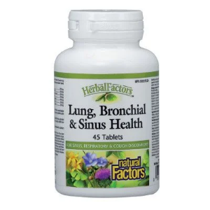 Бял дроб бронхи и синуси 45 табл Natural Factors Lung Bronchial & Sinus Health