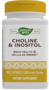 Холин Инозитол Витамин В4-В8 250/250 mg 100 капс.  Nature's Way  Choline Inositol