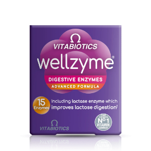 Храносмилателни ензими  60  капс.  Vitabiotics  Wellzyme Digestive Enzymes Advanced