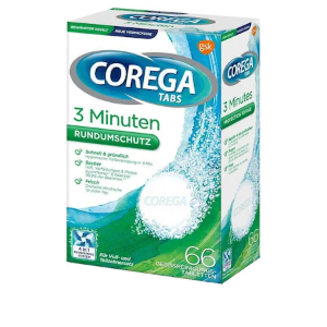 КОРЕГА БИОФОРМУЛА  66 табл. Corega   Overnight Whitening Daily Cleanser for Dentures