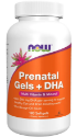 Витамини за бременни 180 софтгел капс. NOW Foods Prenatal Gels + DHA Softgels