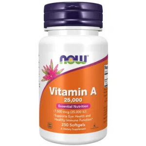 Витамин A 25 000 IU 250 софтгел капс. NOW Foods VITAMIN A