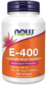 Витамин Е 400 IU 100 софтгел капс. NOW Foods Vitamin E-400