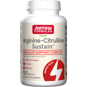 Аргинин цитрулин с удължено освобождаване  120  табл.  Jarrow Formulas   Arginine-Citrulline Sustain™