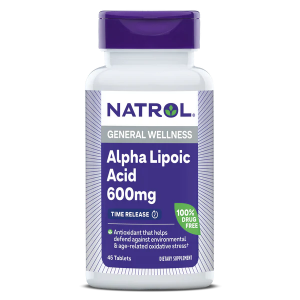 Natrol  Алфа Липоева Киселина 600 mg  45 табл. Alpha Lipoic Acid  (ALA) Time Release