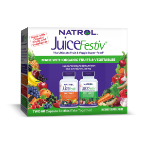 Natrol Органик Плодове и Зеленчуци 60+60 капс. JuiceFestiv 60 Count FruitFestiv & 60 Count VeggieFestiv		