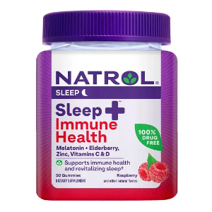 Формула за имунно здраве и сън при деца 50 желирани бонбони   Natrol  Sleep+ Immune Health Raspberry