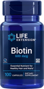 Биотин 600 mcg  100 капс.  Life Extension  Biotin