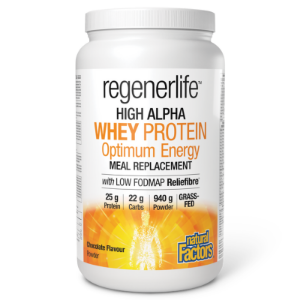 Суроватъчен протеин  пудра  940g   Natural Factors  RegenerLife High Alpha Whey Protein Chocolate Flavour