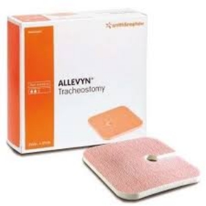 Неадхезивнa абсорбираща превръзкa с отвор  9cm x 9cm  ALLEVYN TRACHEOSTOMY  Foam Dressings