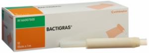 Превръзка ленени влакна 15cm x 1m ролка  BACTIGRAS Medicated Gauze Dressing