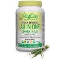  Растителен протеин органик прах с натурален вкус 840g   Natural Factors  VegiDay® Raw Organic Plant-Based Protein  Unflavoured