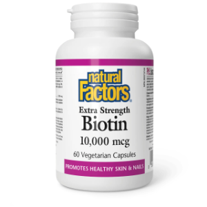 Биотин  10000 µg  60 вег.капс.  Natural Factors  Biotin Extra Strength