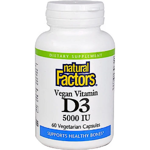 Витамин D3 5000 IU  60 вег. капс.  Natural Factors Vegan Vitamin D3 