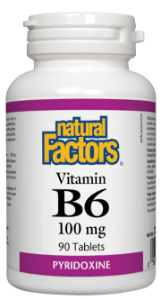 Витамин В6 пиридоксин HCl  100mg 90 табл. Natural Factors Vitamin B6 Pyridoxine