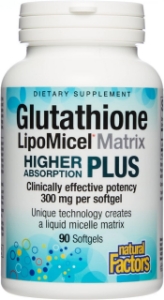 Глутатион 300 mg 60 софтгел капс. Natural Factors  Glutathione Lipomicel Matrix