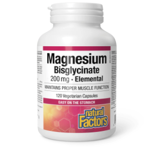 Магнезий бисглицинат 200 mg 120 вег.капс.  Natural Factors Magnesium Bisglycinate 