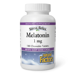 Мелатонин 1 mg 90 дъвчащи табл.  Natural Factors Stress-Relax Melatonin