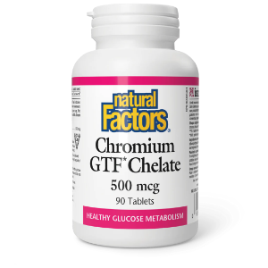 Хром GTF (Хелат) 500 mcg 90 табл. Natural Factors Chromium GTF Chelate