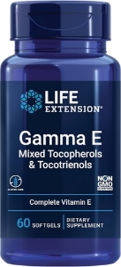 Витамин Е миксирани токофероли и токотриеноли 60 софтгел капс.   Life Extension  Gamma E Mixed Tocopherols & Tocotrienols