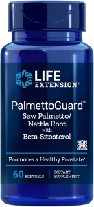 Сао Палметто с Коприва и Бета-Ситостероли 60 софтел капс.  Life Extension  PalmettoGuard® Saw Palmetto, Nettle Root and Beta-Sitosterol