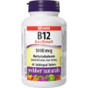 Витамин B12 метилкобаламин  5 000 mcg 60 сублингв. табл.  Webber Naturals Vitamin B12 Methylcobalamin