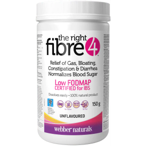 Диетични разтворими фибри  150  g прах   Webber Naturals  The Right Fibre4® IBS Intestinal Discomfort Unflavoured