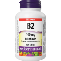 Витамин B2 (рибофлавин)  100 mg  120 табл.  Webber Naturals   Vitamin B2 Riboflavin