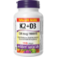 Витамин К2 120 μg + D3 1000 IU 110 софтгел капс. Webber Naturals Vitamin K2 + D3 