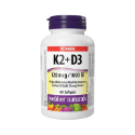 Витамин К2 120 μg + D3 1000 IU 60 софтгел капс. Webber Naturals Vitamin K2 + D3 