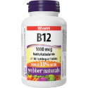 ВИТАМИН В12 МЕТИЛКОБАЛАМИН 1000 µg 200 сублингвални табл. Webber Naturals  Vitamin B12 Methylcobalamin 1000 mcg Sublingual Tablets