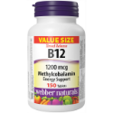 Витамин В12 1200 µg (метилкобаламин)  150 табл с удължено освобождаване Vitamin B12 Methylcobalamin 1200 mcg Timed release Tablets