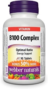 Витамин В Комплекс 90 табл.   Webber Naturals  B100 Complex
