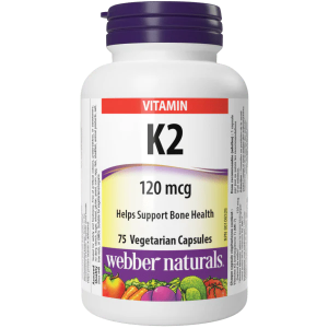 Витамин К2 120 μg 75 вег. капс.  Webber Naturals  Vitamin K2 