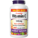 Витамин С 500 mg 300 дъвч. табл.  Webber Naturals  Vitamin C 500 mg Natural Orange Chewable Tablets