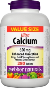Калций (карбонат, цитрат, фумарат, малат, сукцинат) 650 mg 280 табл.    Webber Naturals  Ultra Calcium 