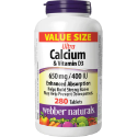 Калций 650 mg + витамин D3 400 IU  280 табл.  Webber Naturals  Ultra Calcium & Vitamin D3 