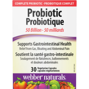 Пробиотик 50 млрд. активни пробиотици 30 вег.капс. Webber Naturals Probiotic 50 Billion  10 Probiotic Strains