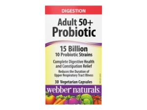 Пробиотик  50+ 15 млрд. активни пробиотици 30 вег.капс.  Webber Naturals  Adult 50+ Probiotic 15 Billion