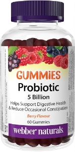 Пробиотик 5 млрд. активни пробиотици 60 желирани табл.  Webber Naturals  Probiotic 5 Billion Gummies