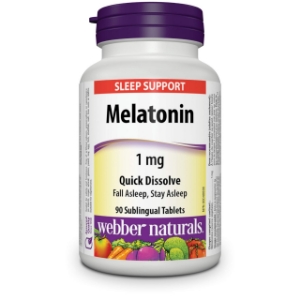 Мелатонин 1 mg  90 сублингвaлни табл.  Webber Naturals  Melatonin  Quick Dissolve Sublingual Tablets