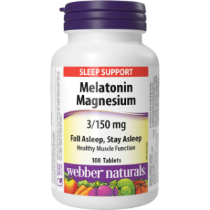 Мелатонин и магнезий 3/150 mg  100 табл. Webber Naturals Melatonin Magnesium 