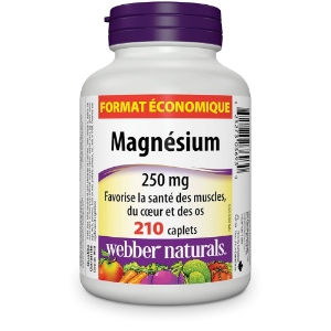 МАГНЕЗИЙ 250 mg 210 каплети Webber Naturals Magnesium Caplet